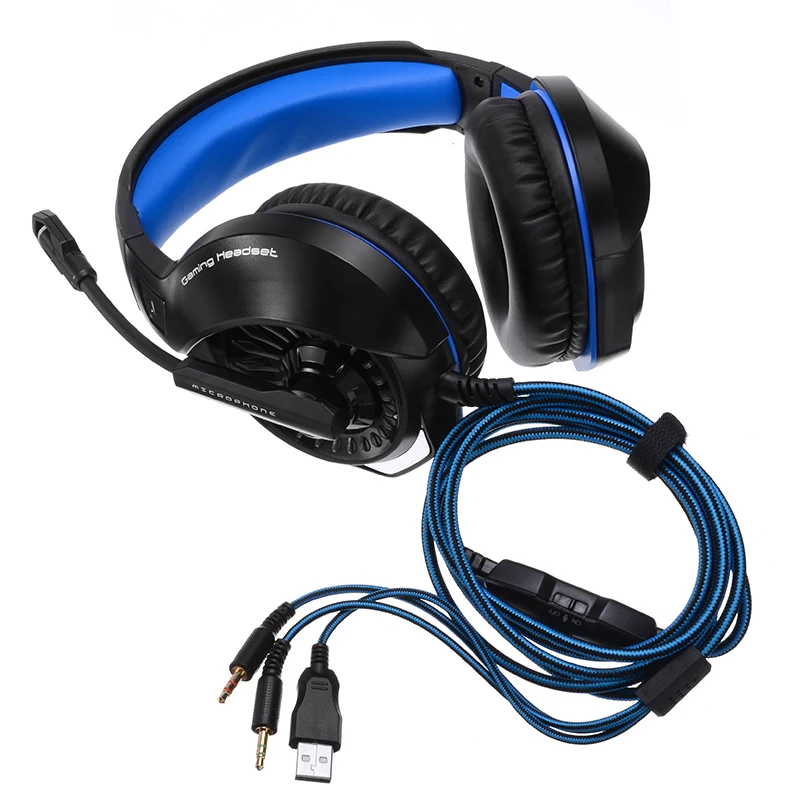 Wired A20 Gaming Headset LED Light Stereo Professional Computer Game Headphones Bass Mic For PS4 PC Xbox One X