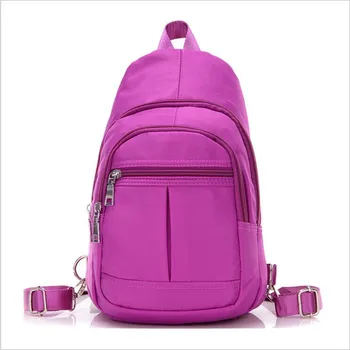 

2020 New Women Backpack Diagonal Waterproof Nylon Solid Bag Multifunction Chest Bag Small Backpack For Students