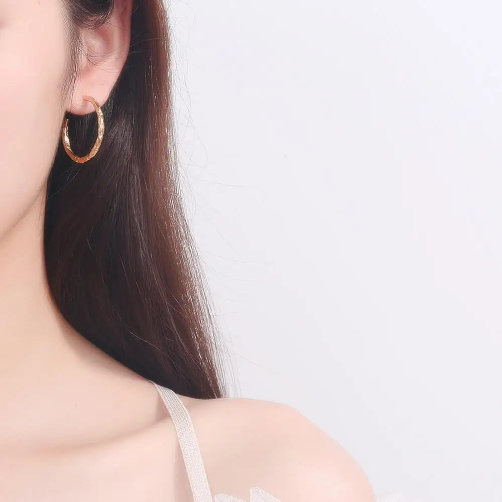 E Jewelry серебро 925 пробы Золотой неровный C серьги кольца для женщин Простые