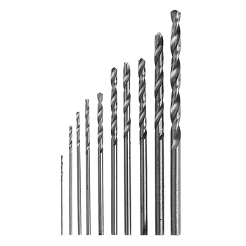 

10Pcs HSS White Steel Twist Drill Bit Set 0.5-3mm For Electric Grinding Drilling N1HF