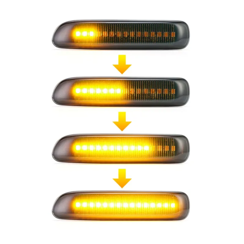 2 шт. движущаяся сторона повторителя лампы Динамический светодиодный, боковой, габаритный фонарь указатель поворота светильник s для BMW E46 3er Limo Coupe Compact Cabriolet