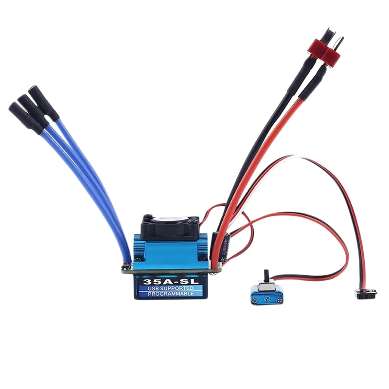 Гоночный 35A Esc бесщеточный Электрический регулятор скорости для 1:12 1:10 Rc автомобиль грузовик Mt