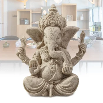 

Resin Ganesha Buddha Elephant Statue Sculpture Handmade Figurine