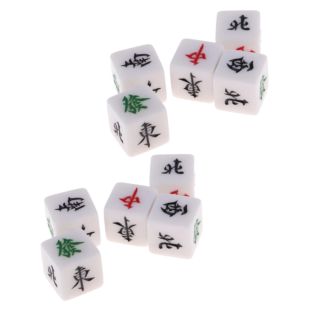 10 Pieces Mahjong Dice South Northeast West Wind Mahjong Games for Casino Games