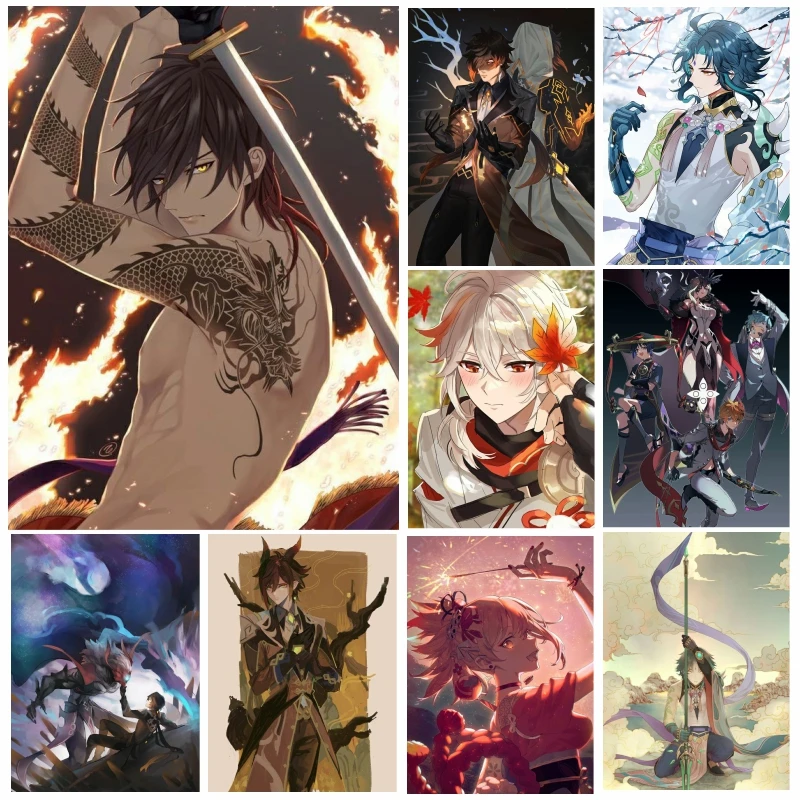 PROD 1005003141928633 5D DIY Full Drill Diamond Painting Anime Game
Genshin Impact Poster Xiao Embroidery Mosaic Cross Stitch Handmade Home
Decor