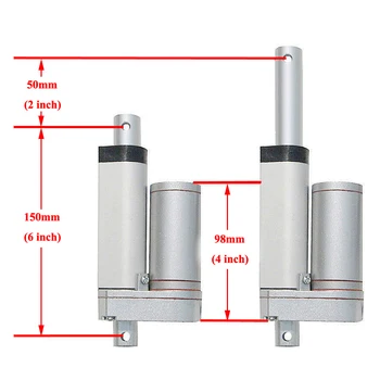 

5.7mm/s Speed DC 12V 50mm 2" Inch Stroke Heavy Duty Linear Actuator &Mounting Brackets for Electric Medical Industrial Auto Use