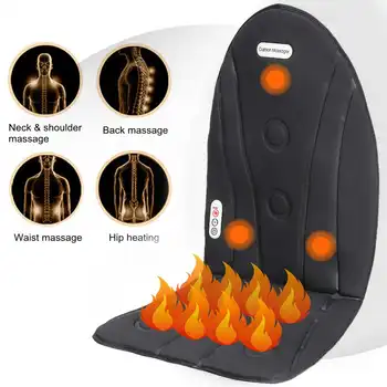 

Automobiles Car Seat Body Massager Heated Mat Multifunction Seat Cover Cushion Neck Pain Lumbar Support Pad Back Massager