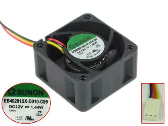SUNON EB40201SX D010 C99 DC 12V 1 44 W 40x40x20mm вентилятор охлаждения сервера|square fan|server fan40x40x20mm fan |