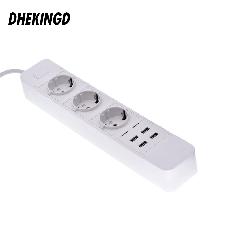 Умный удлинитель с 3 розетками европейского стандарта розетки 4 USB порта