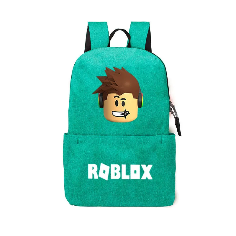 blue d ROBLOX рюкзак для девочек мальчиков подростков детская школьная сумка женская классная сумка mochila feminina школьный рюкзак - Цвет: blue d