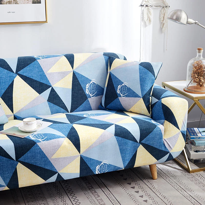 Геометрический напечатанный Чехол для дивана спандекс стрейч чехлов все включено секционный диван полотенце один/два/три/четыре-местный 1 шт