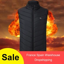 Мужская и женская уличная USB Инфракрасная нагревательная жилетка, зимняя гибкая электрическая тепловая одежда, жилет для рыбалки, походов, Прямая поставка