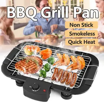

Non Stick Temperature Control Electric BBQ Teppanyaki Barbecue Grill Griddle Table Top Smeless for Outdoor Household Coing
