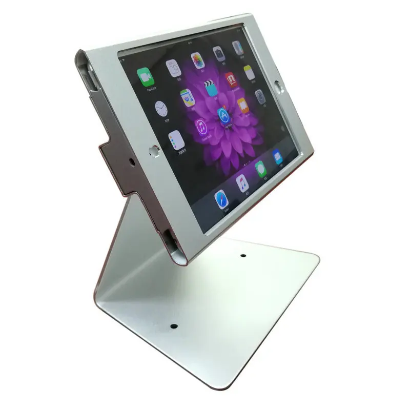 

Multi-functional Creative Plywood iPad Display Rack Tablet PC Aluminum Alloy Bracket Metal Rack Anti-theft Display Stand