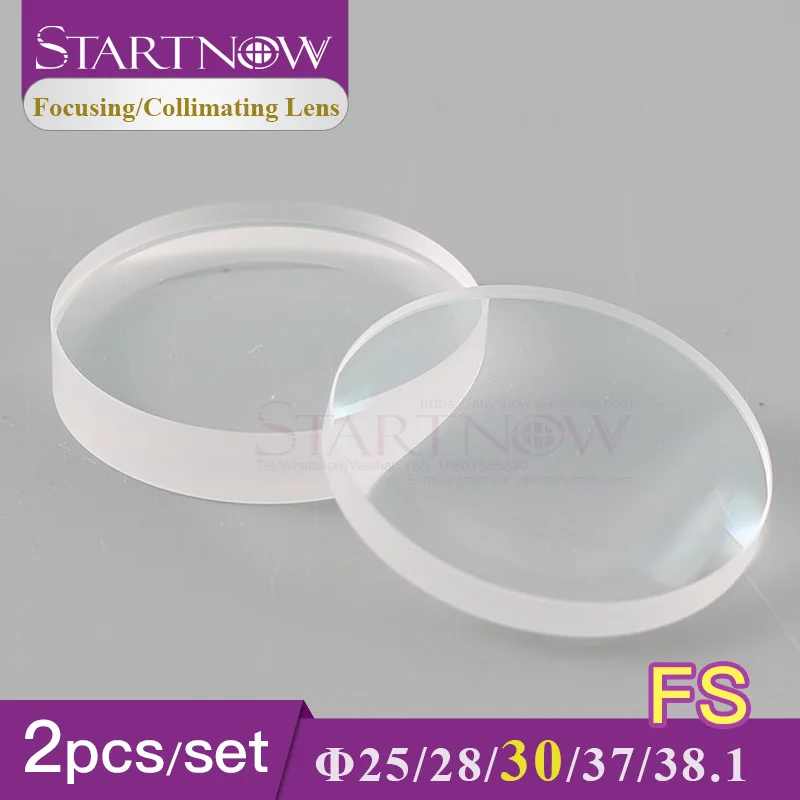 Startnow 2 шт. волоконный лазерный фокусный объектив D25 28 мм 30 37 F75 100 125 плавленый