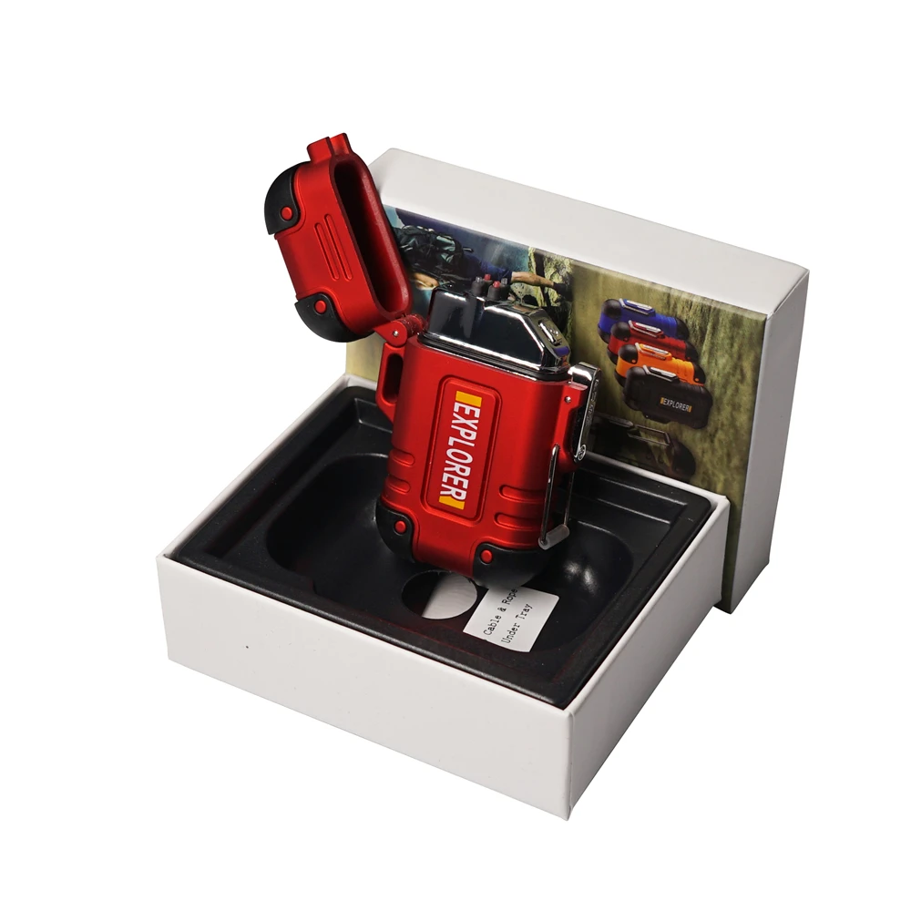 Waterproof USB Charging Electric Lighter Dual Arc Lighter Flameless Plasma  Lighter Outdoor Hiking Camping Smoking Accessories - AliExpress