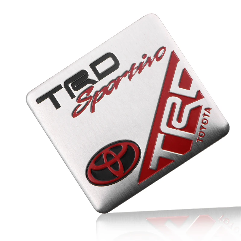 

Car styling Aluminium Alloy Car sticker Car body Labeling For toyota trd corolla chr auris rav4 yaris avensis Car Accessories