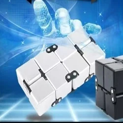 Metal Cube Anti Stress Fidget Toys Easy Play Hand Spinner Office Flip Cubic Stress Reliever Toys  For Kid Adults Autism Gift 