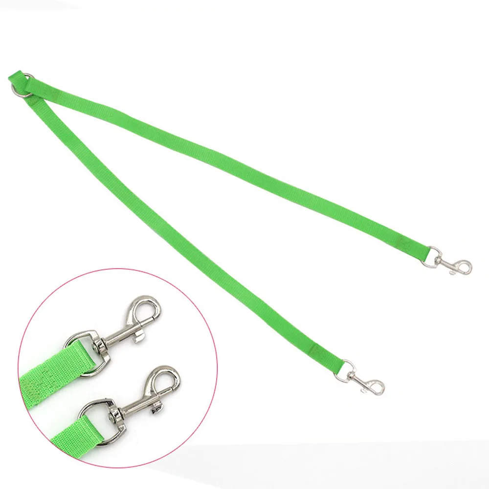 Double Twin Dual Coupler Dog Leash Two in One Strong Nylon Pet Cat Dog Leash Colorful Two Ways Pet Leads for Small Dogs and Cats 