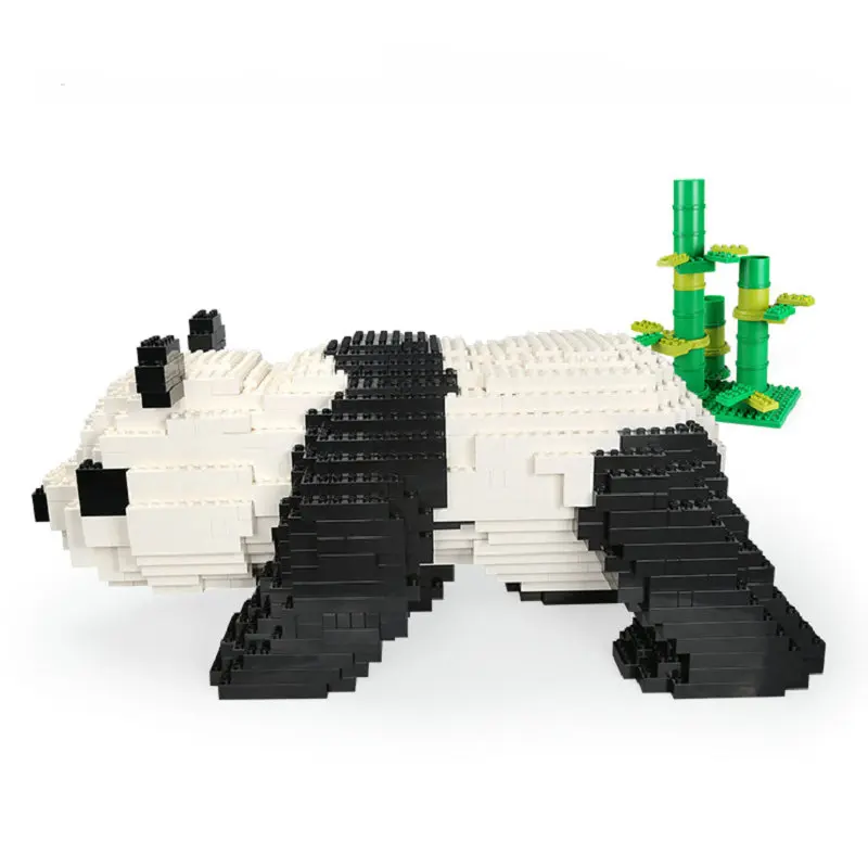 Большой размер панда Модель строительный блок игрушки для украшения подарка