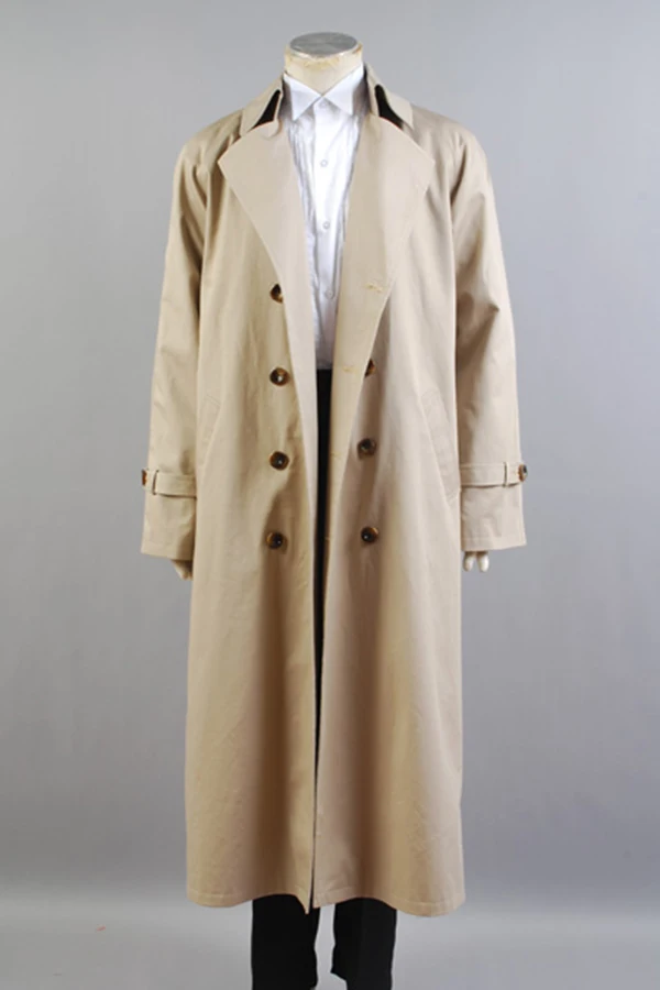 Supernatural Costume Castiel Twill Cosplay Costume For Men Long