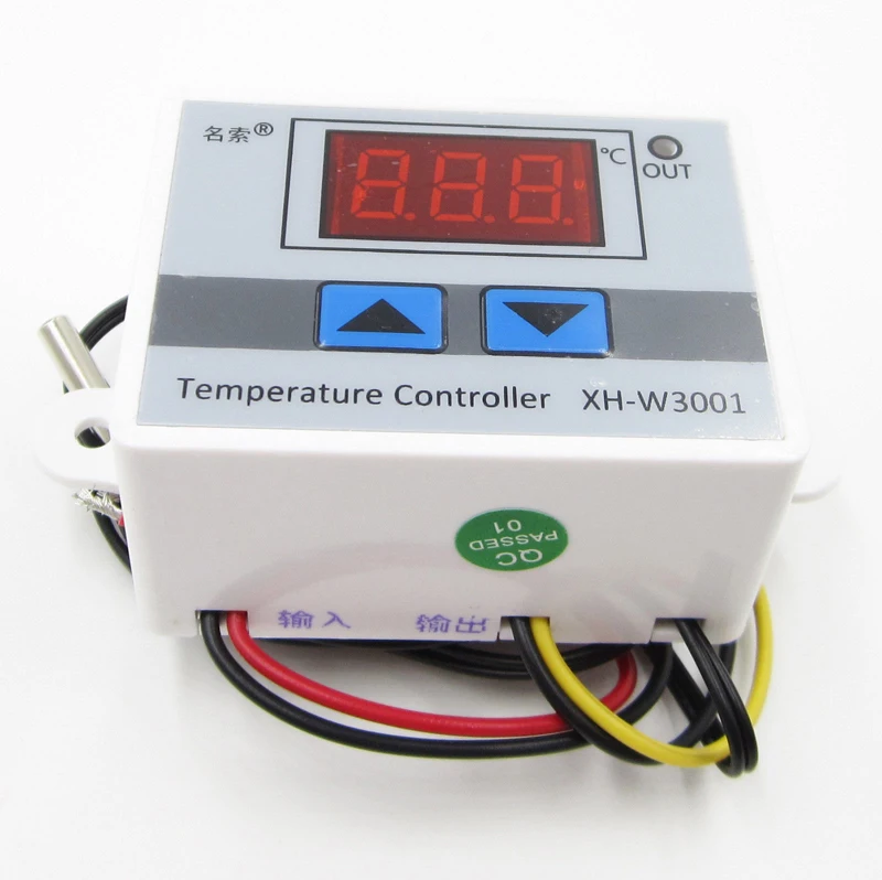 220VAC 10A Digital LED Temperature Controller XH-W3001 For Arduino Cooling Heating Switch Thermostat + NTC Sensor diy