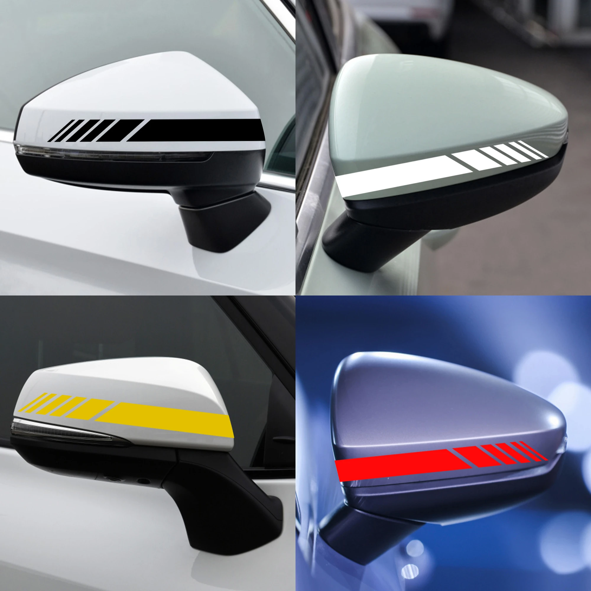 Pegatina de rayas laterales para espejo retrovisor de coche, pegatina deportiva para Renault Clio, Megane, Duster, Captur, Trafic, Sandero, Dacia, Logan, 2 uds.|Pegatinas para coche| - AliExpress