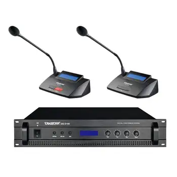 

Takstar DG-S100 conference system features 8 core cable for connection, plug and play, multiple functions for large conference