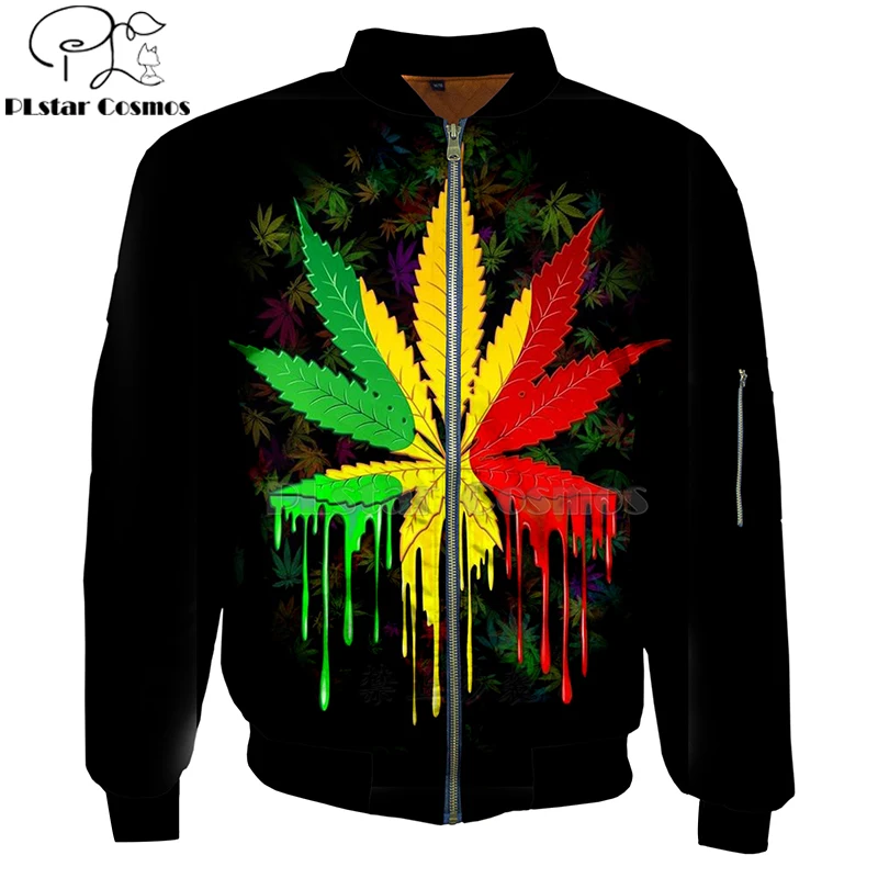 Bob marley weed 3D куртка бомбер с капюшоном для мужчин и женщин Новый Модный пуловер на