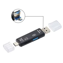 

5 In 1 OTG Card Reader Type C & Micro USB Flash Drive High-speed USB2.0 Universal OTG TF/SD Card for Android Laptop Computer