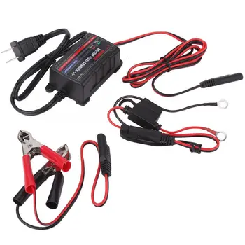 

0.75A 6V 12V 15W Automatic Battery Trickle Charger Maintainer for Car Motor ATV RV (American Plug) ABS + Metal Accessories