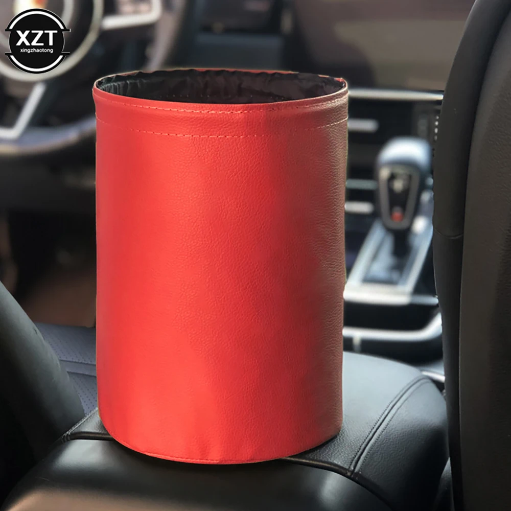 Car Trash Can Organizer Garbage Holder Can Car styling Dust Case Bin Box Auto Door Seat Back