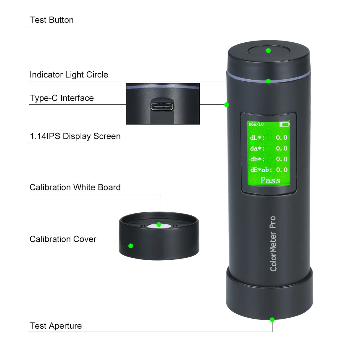 Mobile APP Colorimeter,Portable Color Analyzer,More than 30 Indexes,Like  RGB,Lab,For Color Matching,Measuring Color Difference