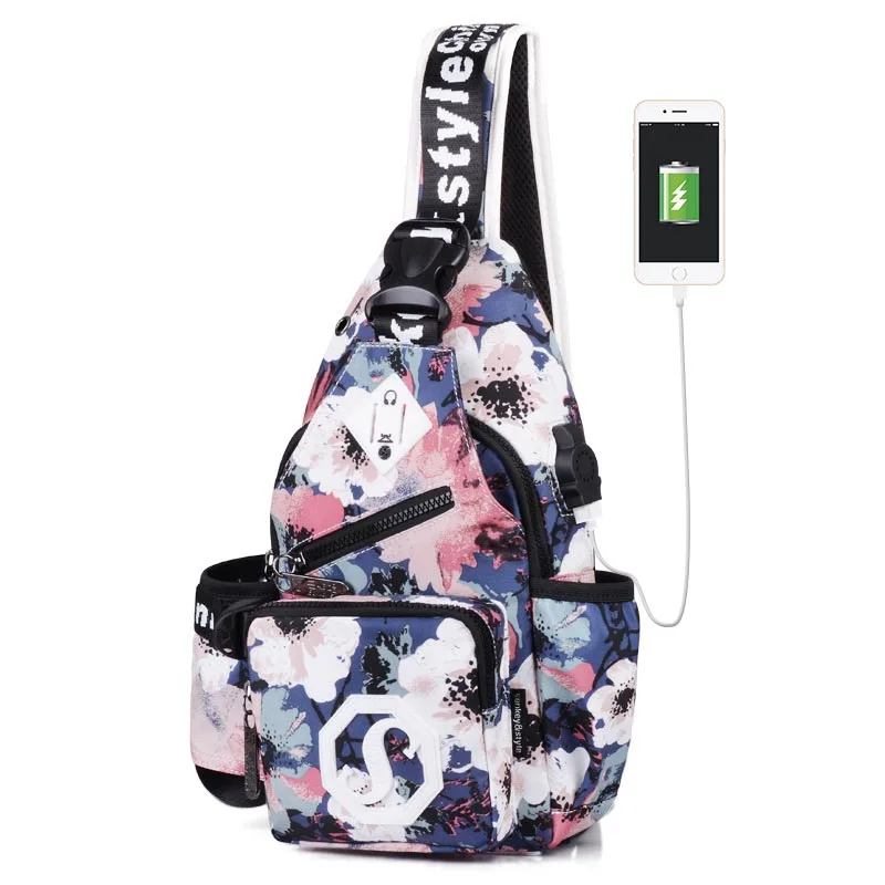 

Water Resistance Oxford Sling Multipurpose Crossbody Chest Shoulder Bag for Men and Women Travel Daypack Fashion Bags