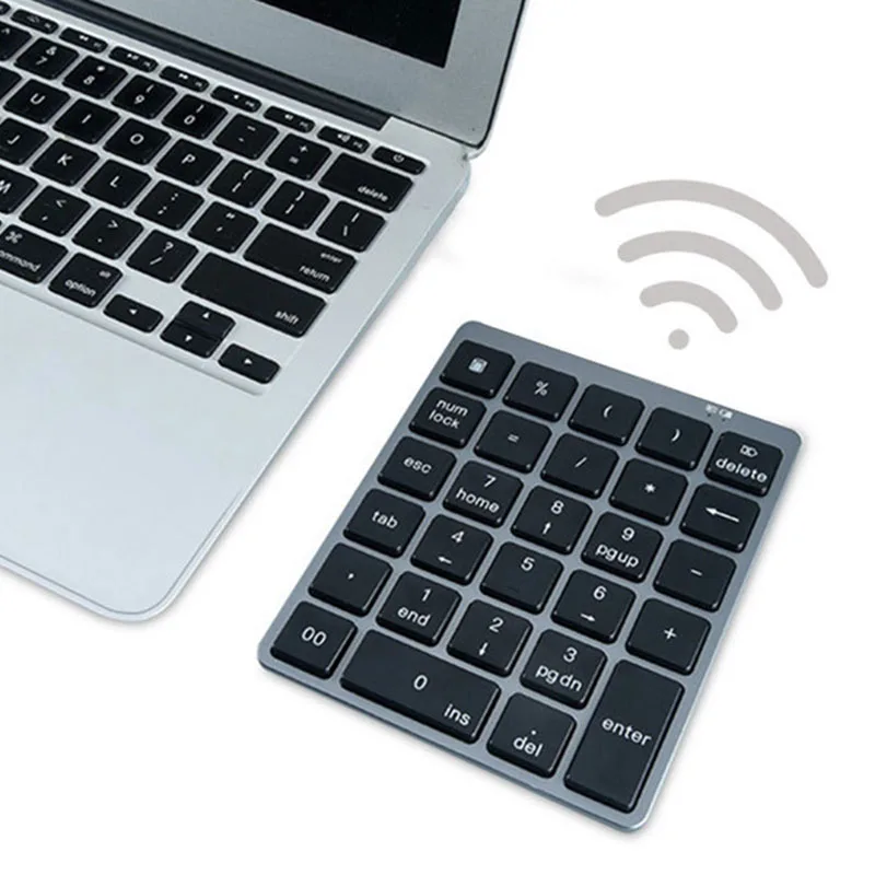 

N970 Wireless Bluetooth Numeric Keypad with USB HUB Dual Modes MoreFunction Keys Mini Numpad for Accounting Tasks