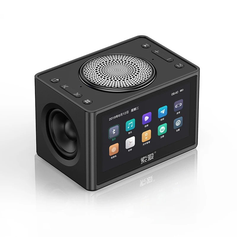 Стерео беспроводной Bluetooth динамик 20 Вт портативный небольшой FM радио будильник светодиодный экран HiFi громкий динамик Бас Сабвуфер Soundbox - Цвет: Black
