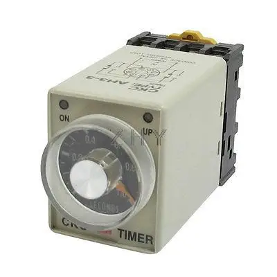 

On/Up LED Indicator 0-1 Sec 8P AH3-3 Power Timing Relay 380VAC + Base