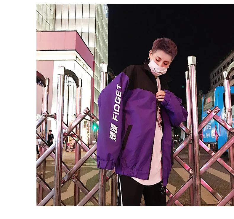 Men Streetwear Reflective Jackets Windbreaker 2020 Mens Harajuku Patchwork Hip Hop Jackets Vintage Cargo Bomber Jackets