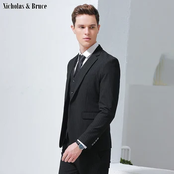 

N&B Mens Business Suits Wedding Tuxedo Male Blazers 3 Piece Suit (Jacket+Vest+Pant) 2020 Latest Coat Pant Designs Formal SR54