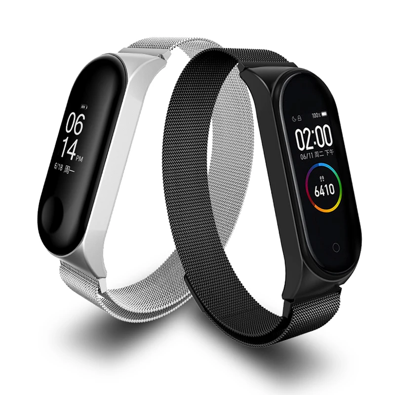 Mi band 4 Stainless Steel Strap For Xiaomi Mi band 3 4 Smart Bracelet Metal Watch Strap For Xiaomi Band4 Mi4 Wrist Strap