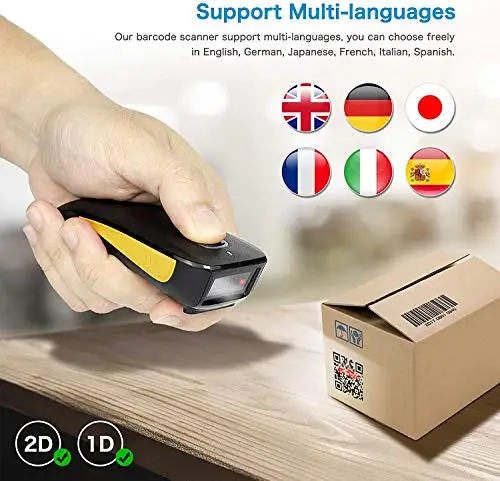 NETUM Mini 2D Barcode Scanner for Inventory,3 in 1 Connection Mode, Bluetooth&2.4G Wirelss&USB compatible,IOS Android PC POS