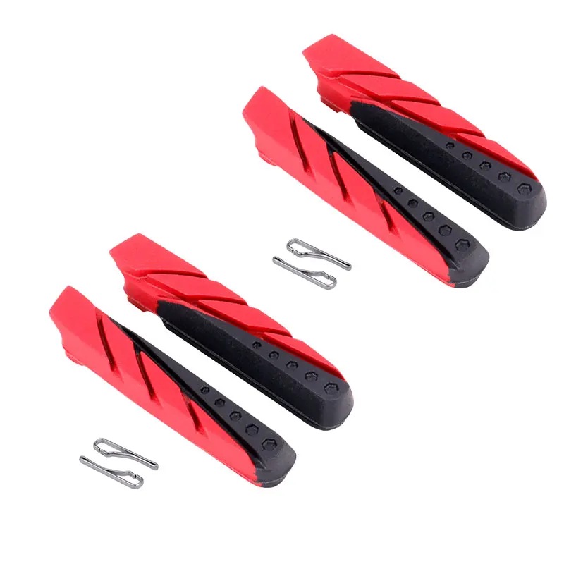 2 Pair BRK017BR Deemount прочные велосипедные тормоза вставки для Алюминий Сталь колесные диски тормозные колодки автомобильного тормозной суппорт для велосипеда тормозные колодки 1/2/4/6/10 пар - Цвет: 2 Pair BRK017BR
