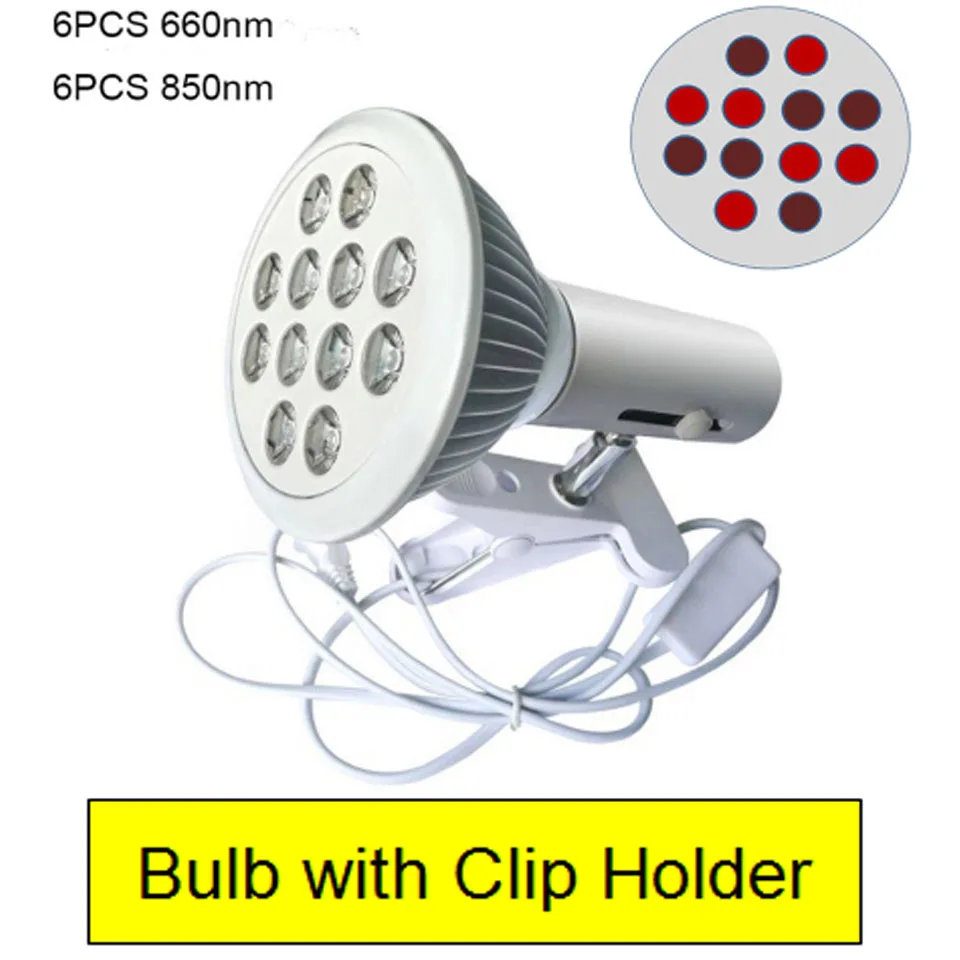 Anti Aging 45W Red 660nm Near Infrared 850nm LED Red Therapy Light for Skin Pain - Испускаемый цвет: 36W wih Clip Holder