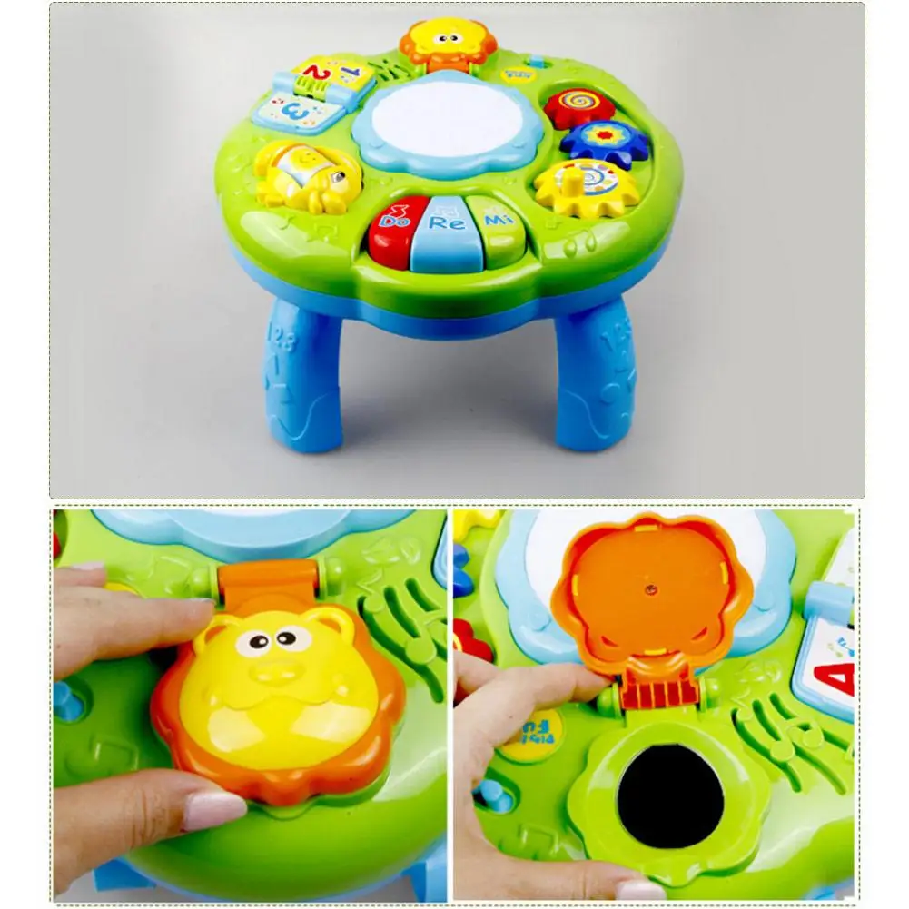  Baby Music Learning Table Multifunctional Game Table For Toddlers With Colorful Light Sound Early E