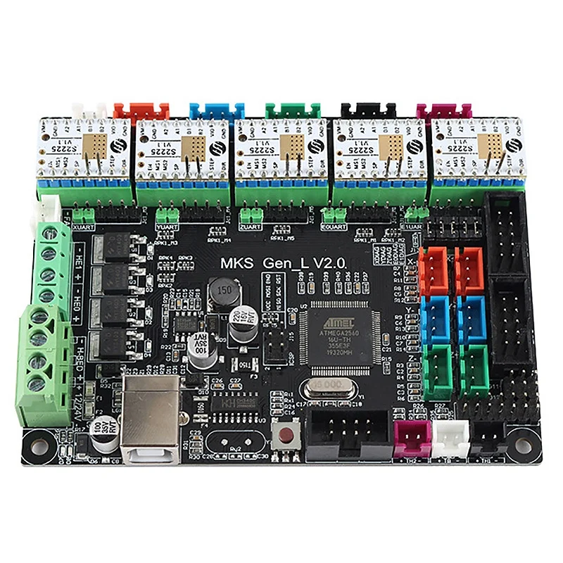 3d принтер материнская плата MKS GEN L V2.0+ TMC2225 V1.1 x5 ультра-тихий драйвер комплект