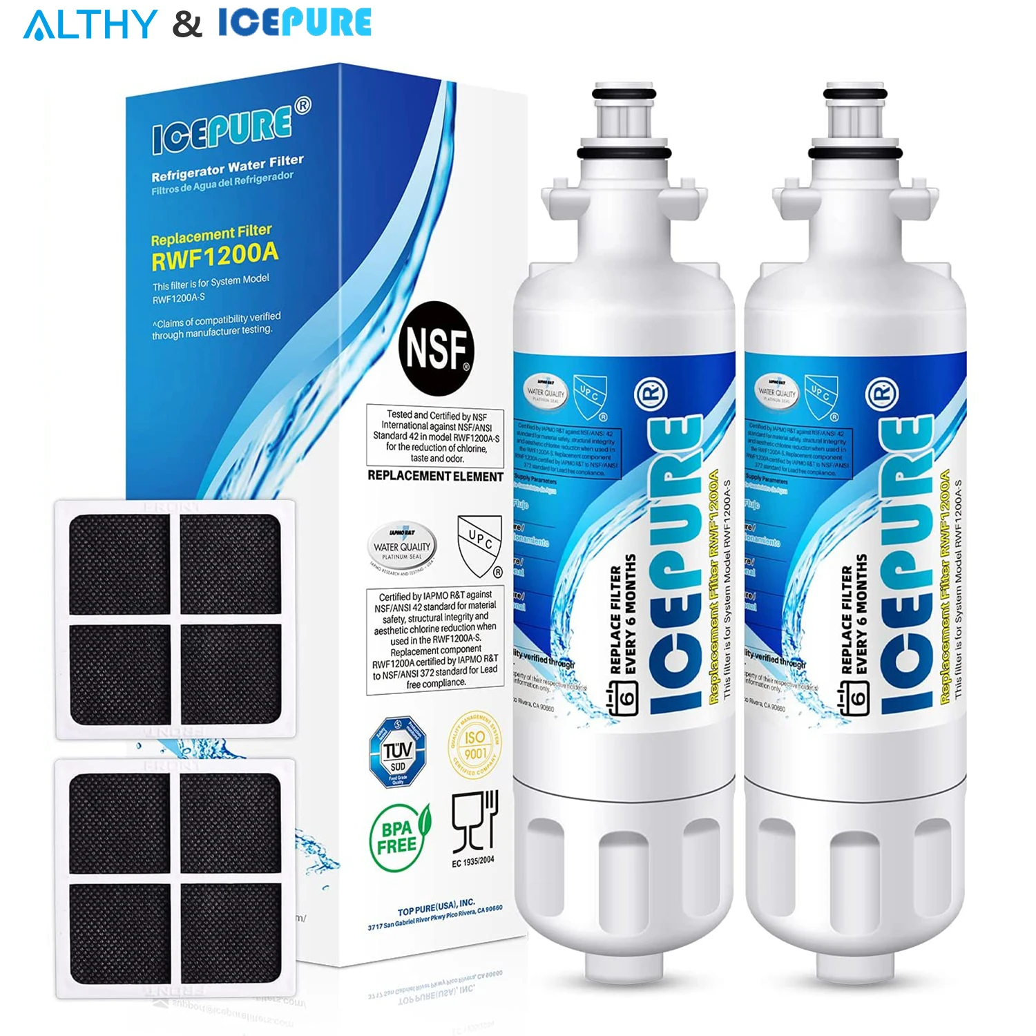 Intense informal Perceptual ICEPURE filtro de agua para refrigerador, reemplazo de filtro de aire para  LG LT700P y Kenmore Elite 46 9690 469690, ADQ36006101, ADQ36006102|Piezas  de refrigerador| - AliExpress