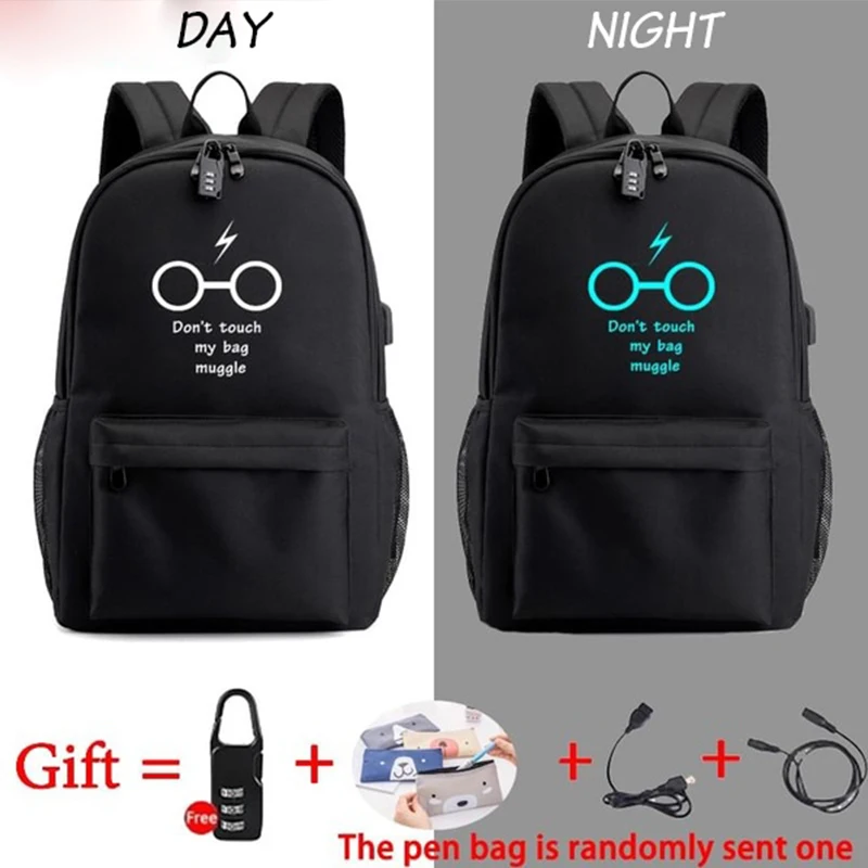 BPZMD светящаяся сумка, многофункциональный рюкзак для путешествий с зарядкой через usb, школьный рюкзак для подростков мальчиков и девочек