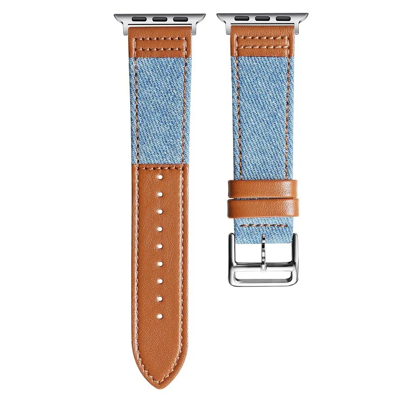 A Ремешок для apple watch band 5 4 44 мм 40 мм Холст Кожа correa iwatch 5 4 3 2 1 42 мм 38 мм браслет наручный ремень аксессуары для часов - Цвет ремешка: A
