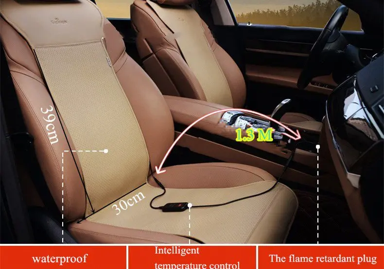 two seats original leather seat Heated heating Heater Seat Pads Winter Warmer Seat Covers support with timer and waterproof