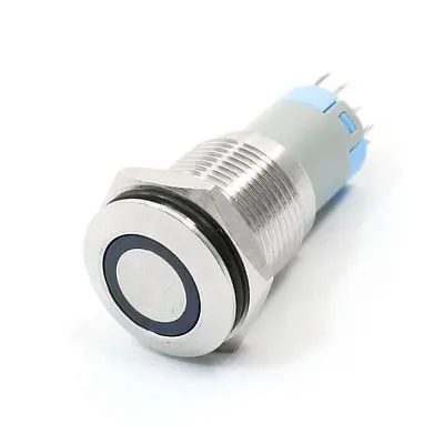

24V Blue LED Lamp 5 Pin NO NC Momentary 16mm Metal Push Button Switch